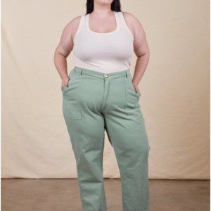 BIG BUD PRESS Sage Green Work Pants 2XL XXL Stretch